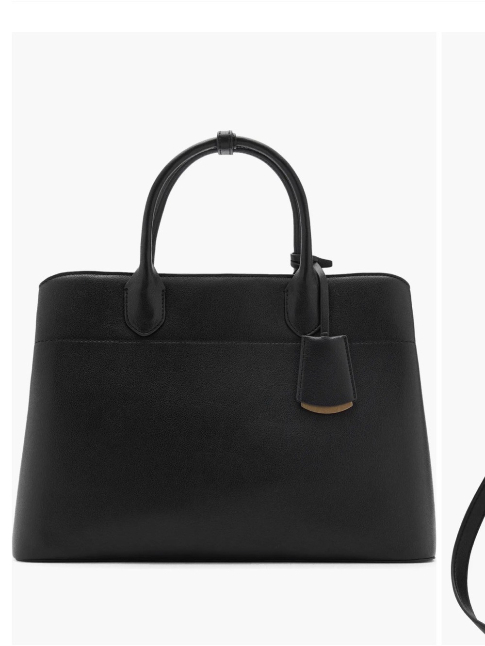 Mango Faux leather shopping bag